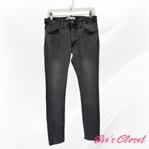 Zara Men's DNWR Denim Wear Black Skinny Leg Light Wash Sz 32